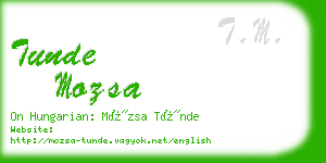 tunde mozsa business card